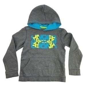 Under Armour Boys Hoodie Sweatshirt Size‎ Youth XS Loose Gray Top